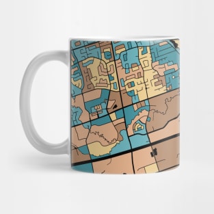 Markham Map Pattern in Mid Century Pastel Mug